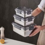 Juvenixs Convenient Stainless Steel Antibacterial Fresh-Keeper – Refrigerator Storage Box for Fruits & Vegetables